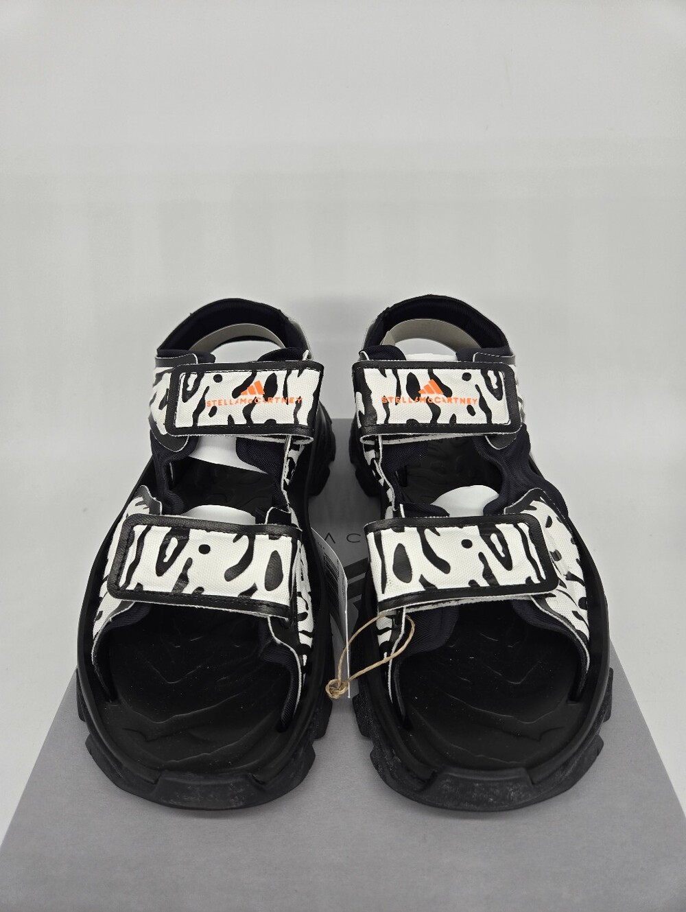 adidas Stella McCartney Women's Hika Outdoor Sandal IF1797 Black White Size 9 - Picture 2 of 8